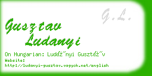 gusztav ludanyi business card